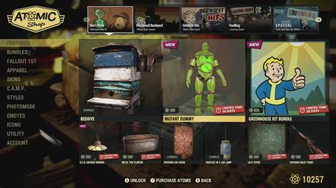 fallout 76 how to get atomic shop items|fallout 76 atomic shop list.